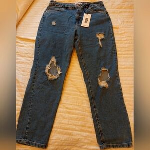 Mom Jeans with Rips